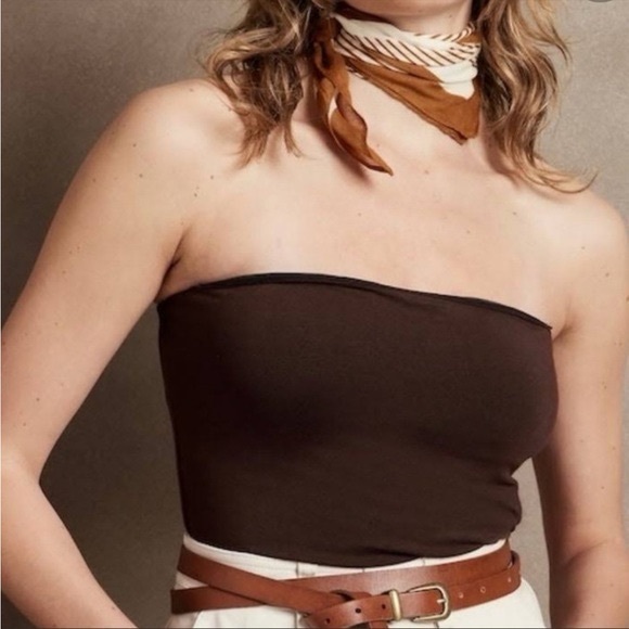 NEW Banana Republic Knit Tube Top in Brown - Picture 4 of 4